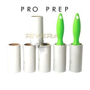 6Pack Lint Roller PRO For DTF DTG PREP Clothes Fuzz Pet Hair Garment 360 Sheets